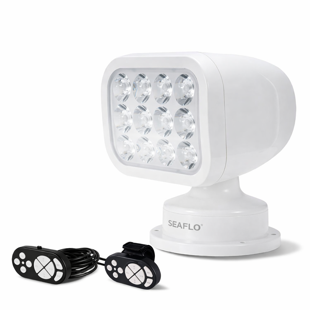 Fishing Boat Navigation Light - Marine LED Searchlight 360° Remote Control