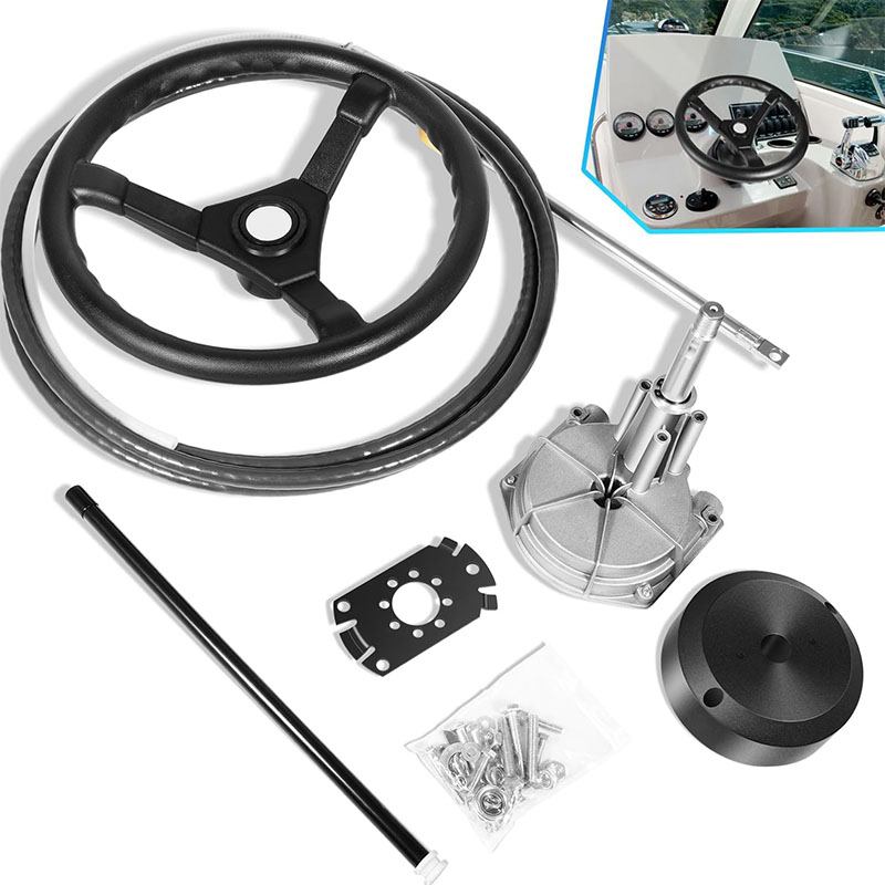 Boats Steering System, 15 Feet - Fishing Boat Steering Wheel review and price